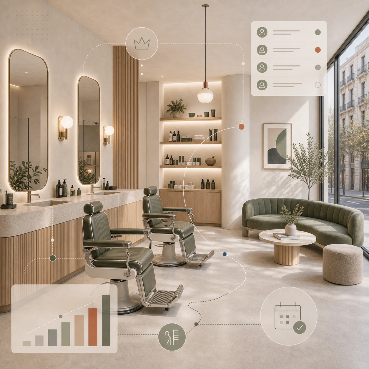 Diseño de barberías premium en Madrid