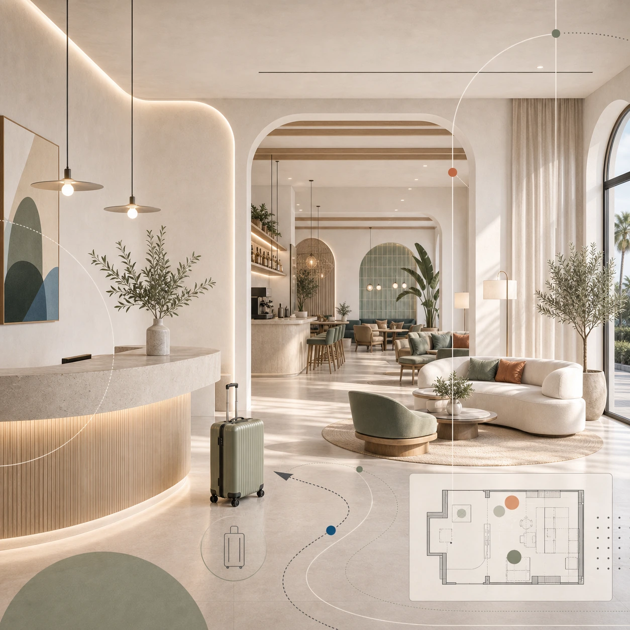 Diseño de hoteles boutique en Marbella: lobby, F&B y cliente internacional