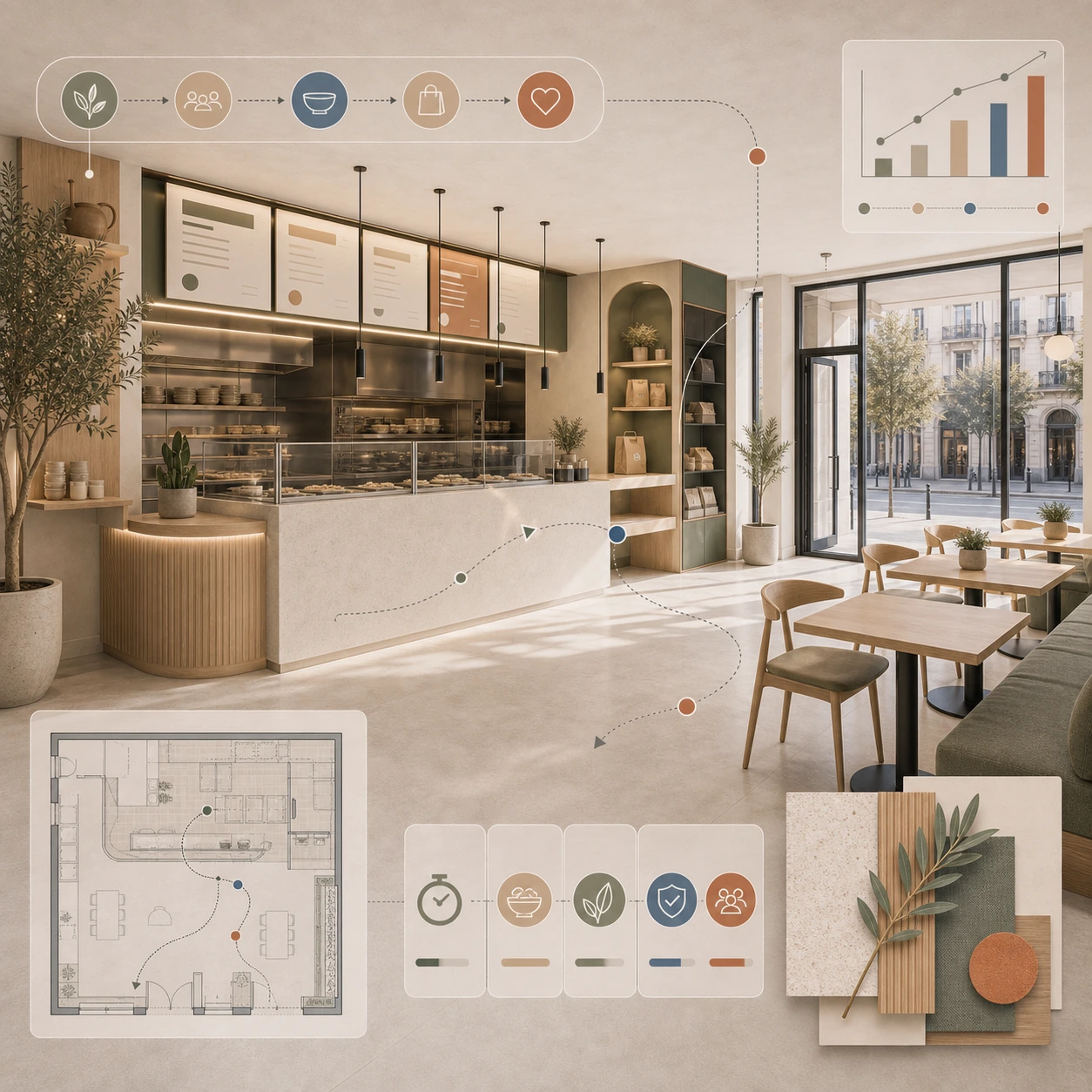 Diseño de restaurantes fast casual premium
