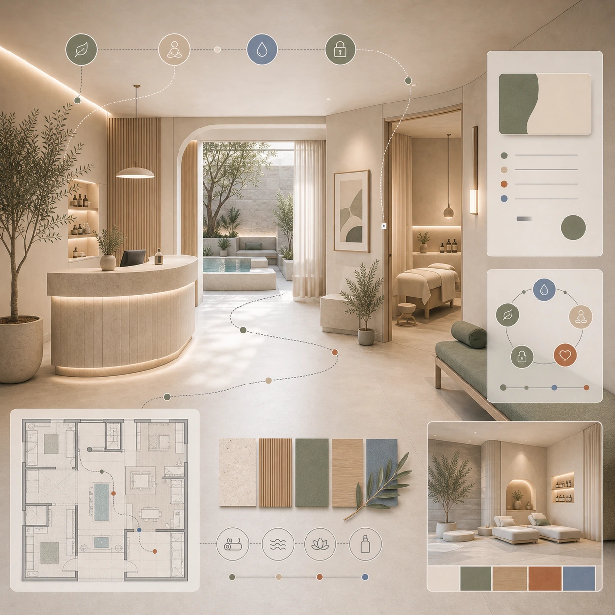 Diseño de centros de belleza y spas urbanos