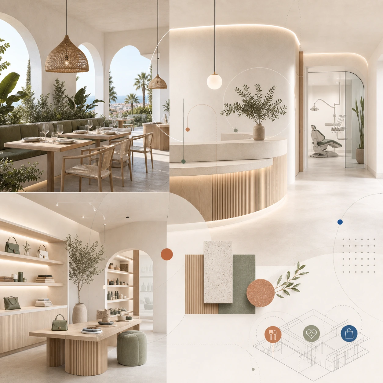 Interiorismo comercial en Marbella: restaurantes, clínicas, retail y cliente premium