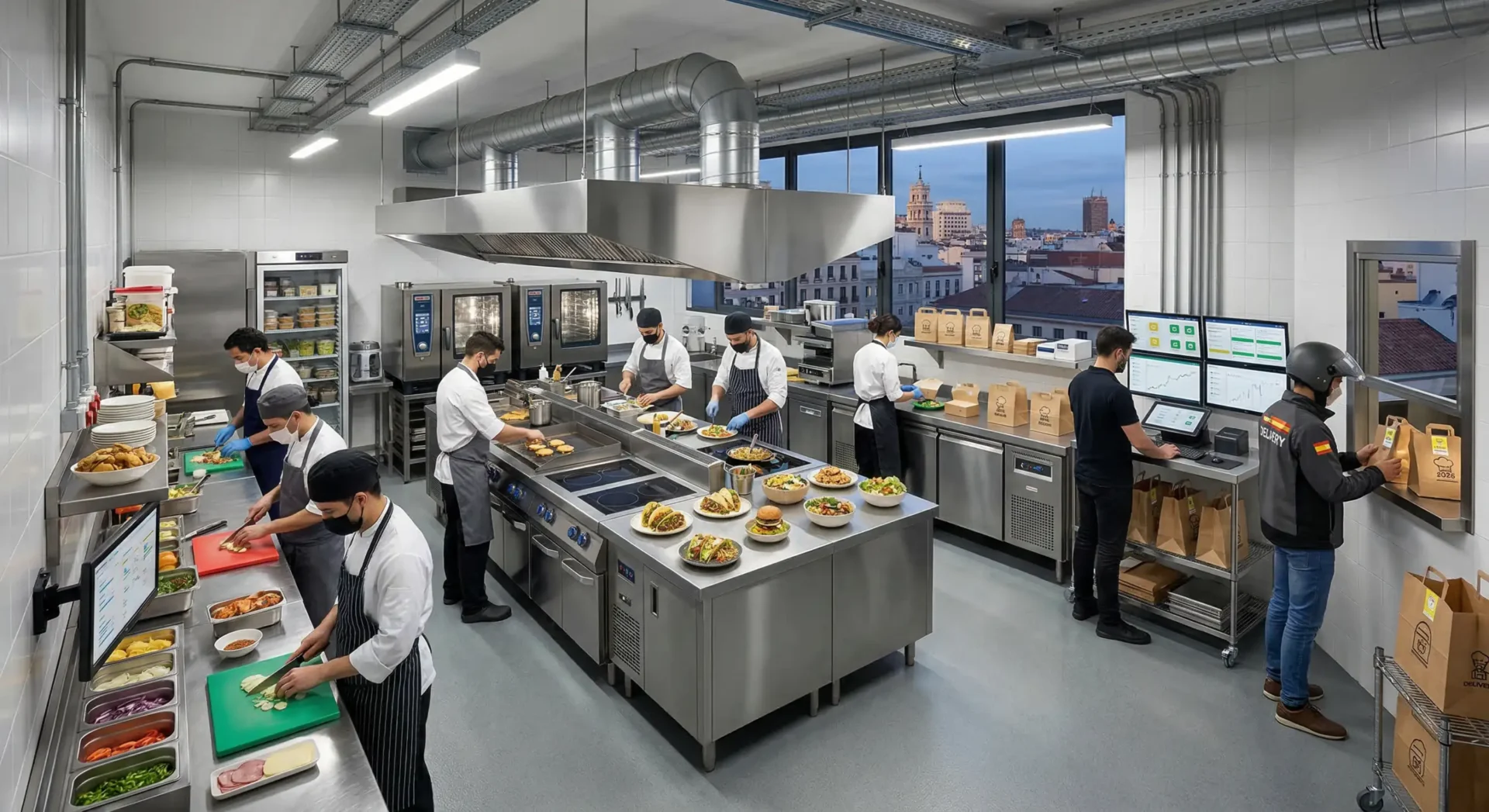 Dark Kitchen Design in Madrid: Flow, Facilities and Profitability (2026)