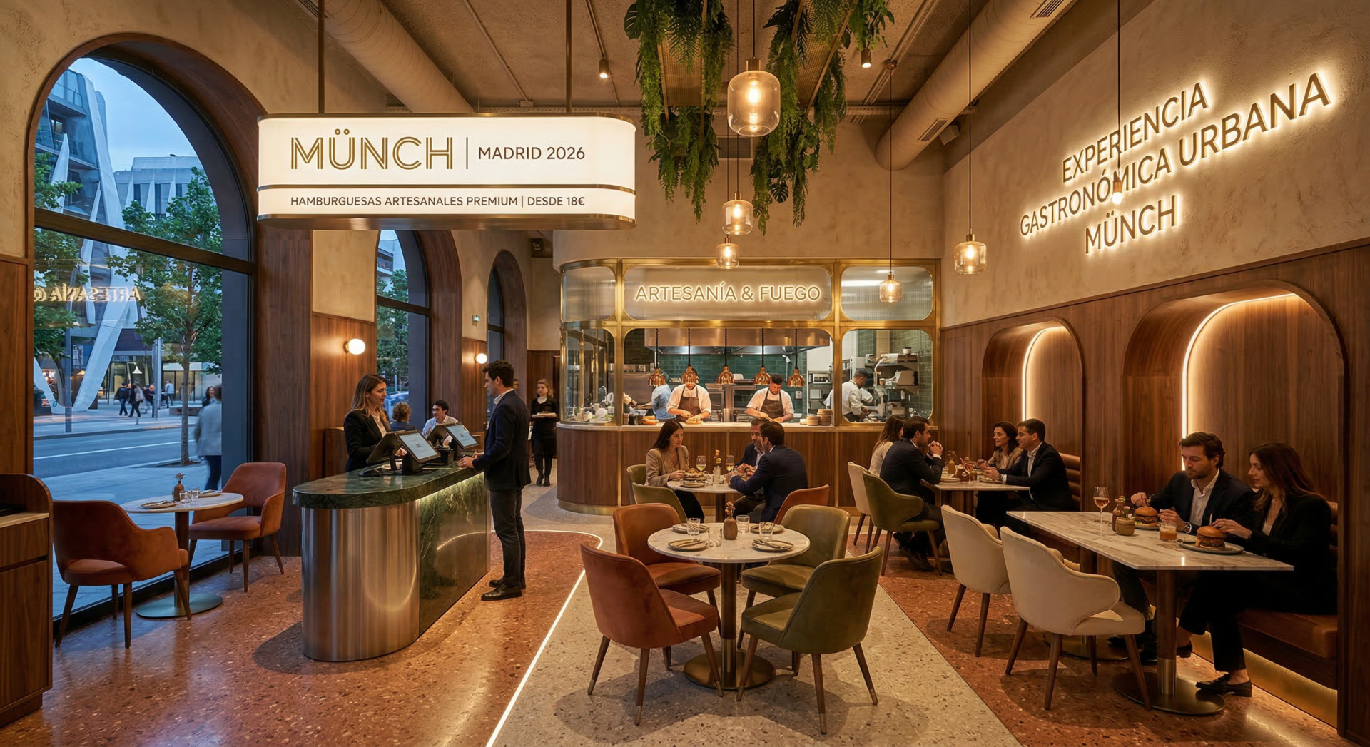 Diseño de Locales de Comida Rápida Premium que Justifica 18€ por Hamburguesa (Madrid 2026)