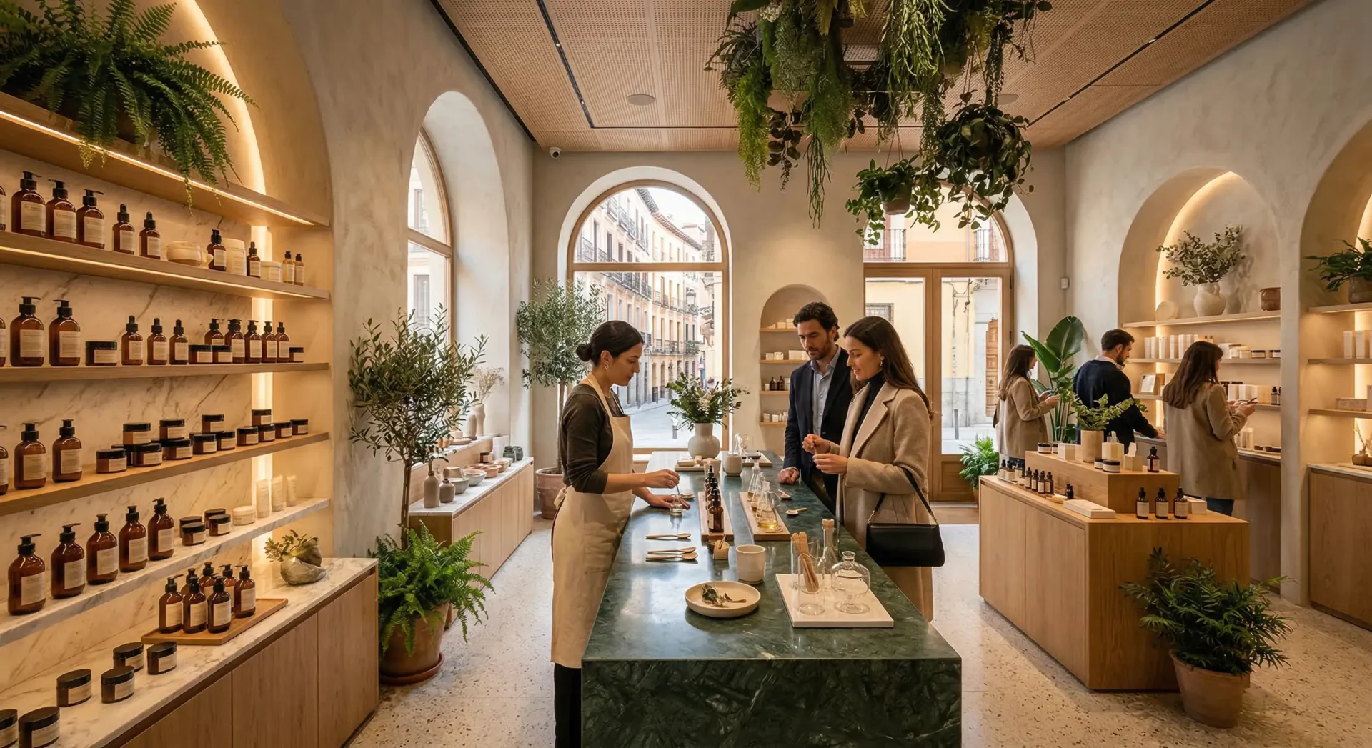 Design of a Natural Cosmetics and Skincare Store that Justifies Premium Prices (Madrid 2026)